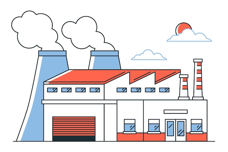 Free Vector factory concept illustration