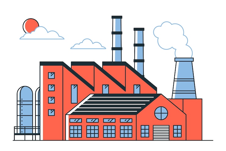 Free Vector factory concept illustration