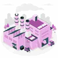 Free vector factory concept illustration