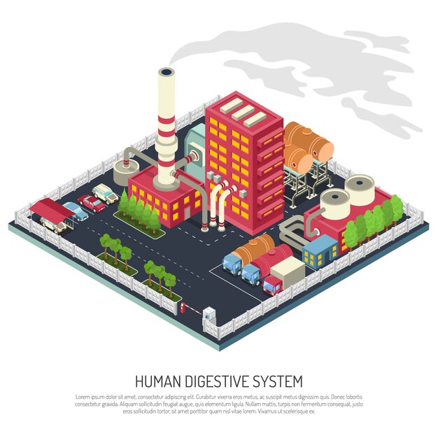 Factory Isometric Composition