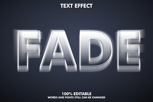 Free vector fade text effect , editable font