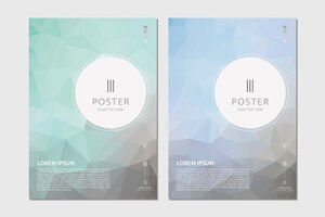 Free vector faded poster designs  set