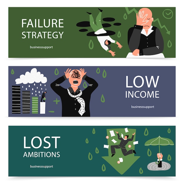 Failure business banner set