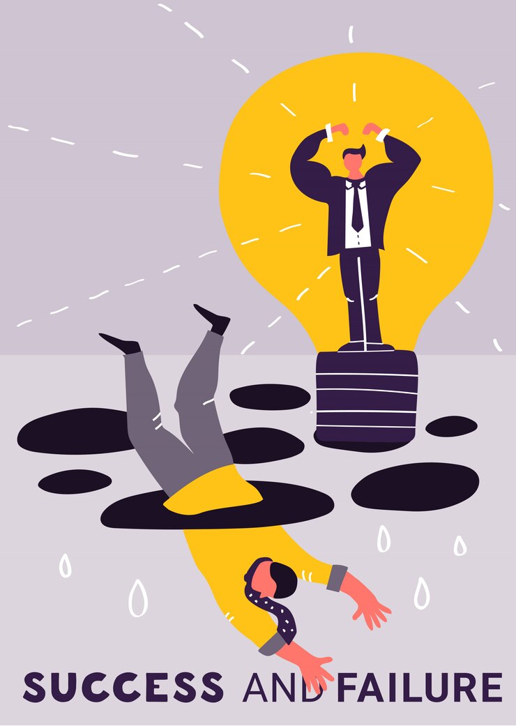 मुफ़्त वेक्टर failure and success in business