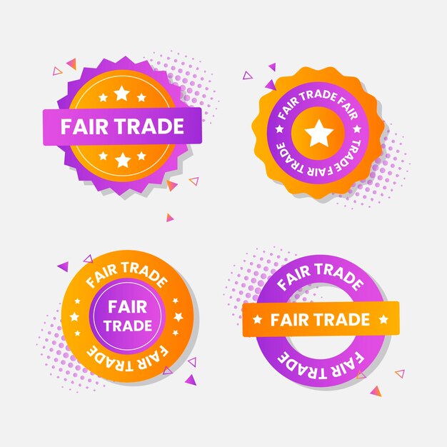 Fair trade label set design