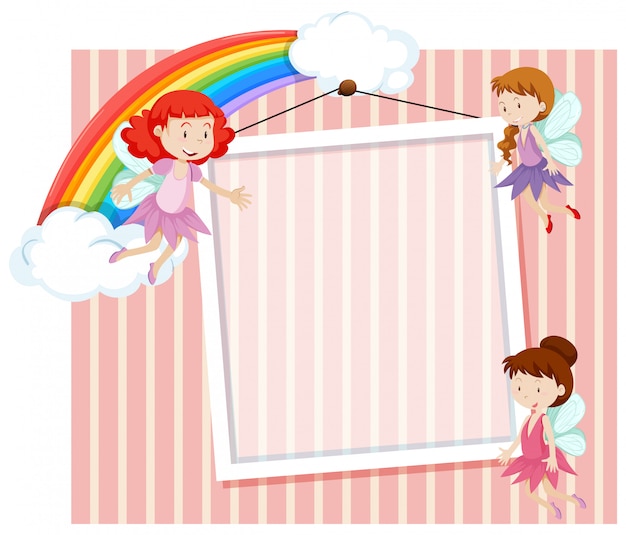 Fairies on the frame template