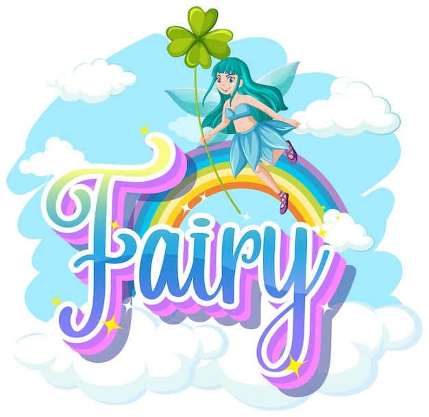 Fairy logos on white background