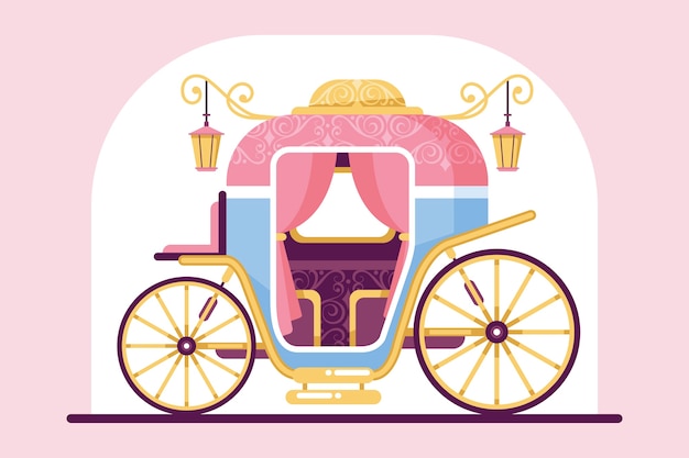 Fairy tale carriage illustration