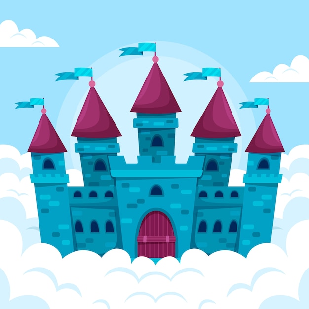 Free vector fairy tale citadel