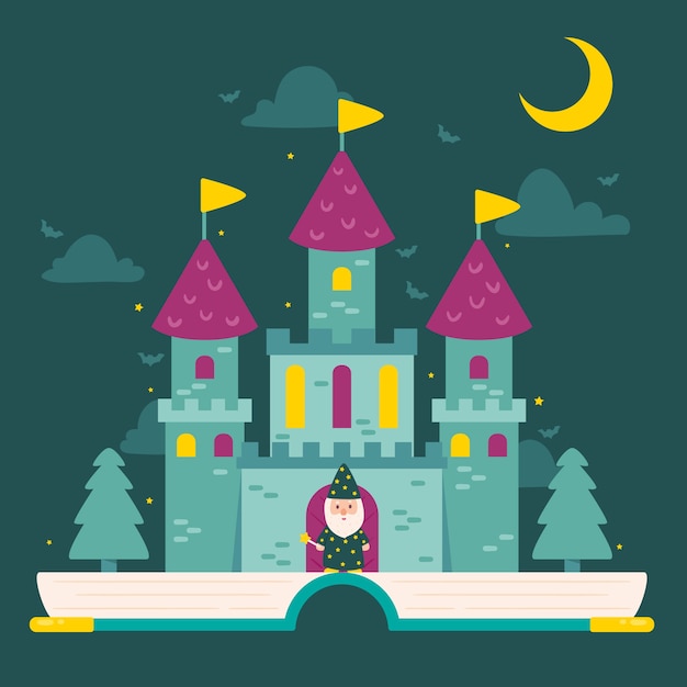 Free vector fairy tale concept