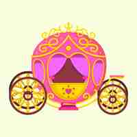 Free vector fairytale carriage concept