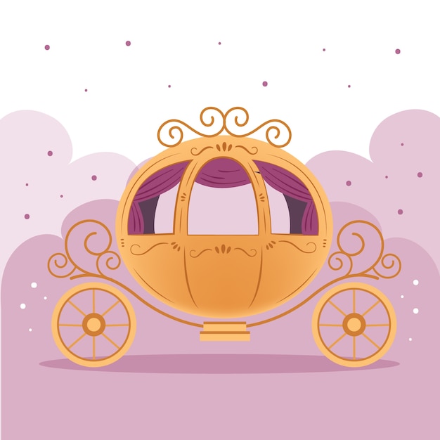 Free vector fairytale carriage illustration