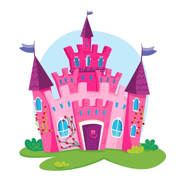 Fairytale castle illustration