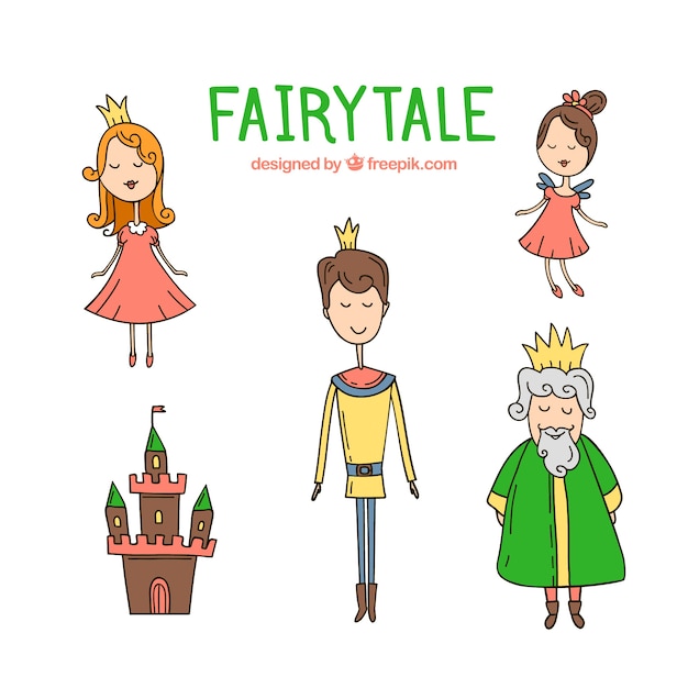 Free vector fairytale characters