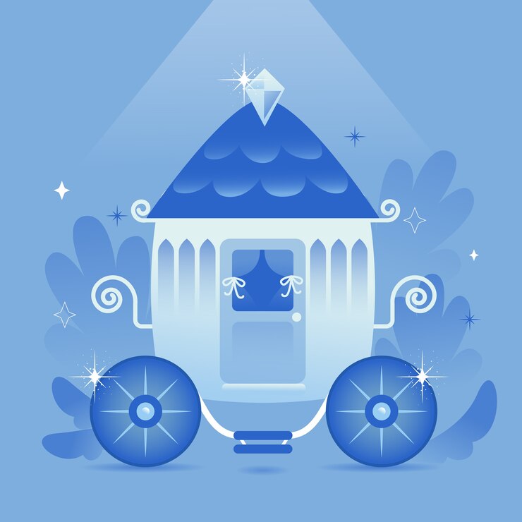 Free Vector fairytale concept carriage design