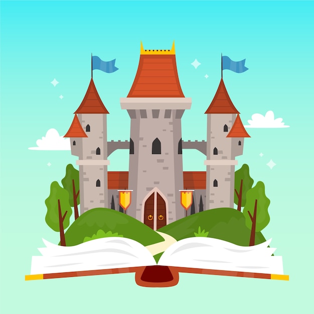 Free vector fairytale concept illustration