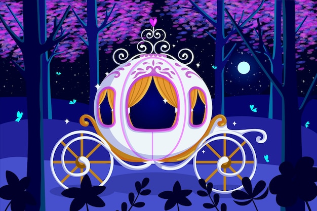 Fairytale concept magical carriage