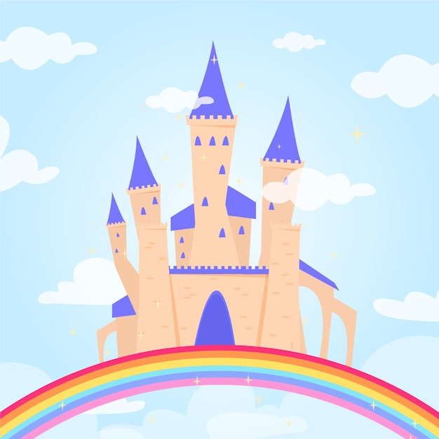 Fairytale concept with castle