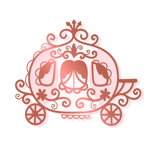 Fairytale magic carriage illustration