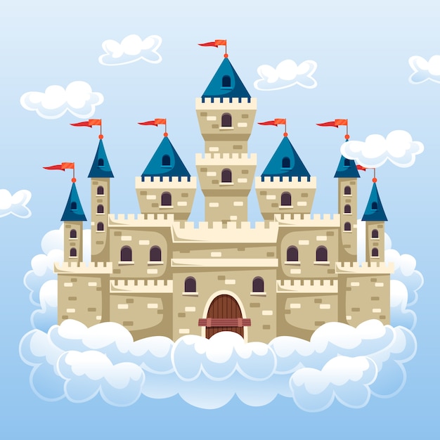 Free vector fairytale magic castle