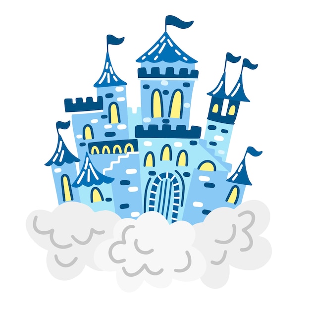 Free vector fairytale magic castle