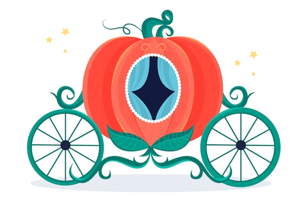fairytale pumpkin carriage illustration