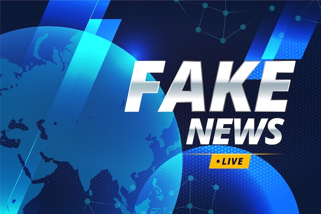 Free vector fake news live streaming concept