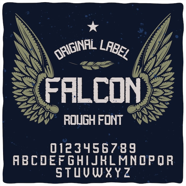 Free vector falcon typeface