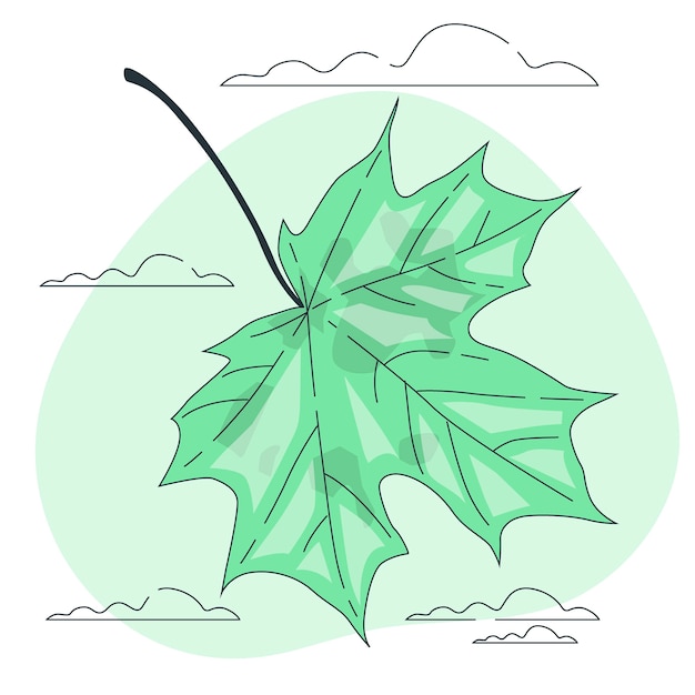 Free vector fall leaf concept illustration