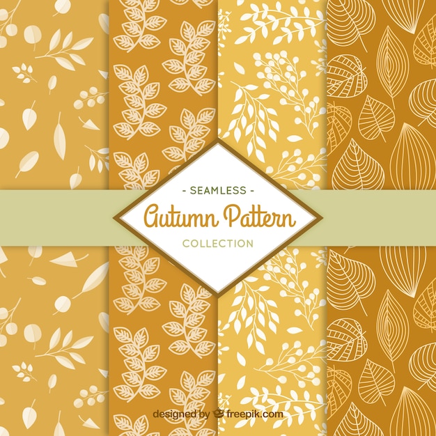 Free vector fall leaves pattern