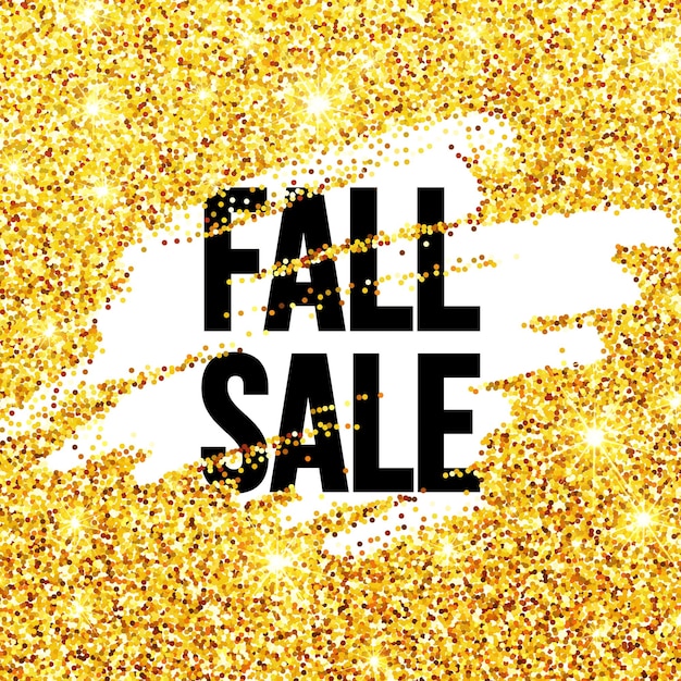 Free vector fall sale promo poster