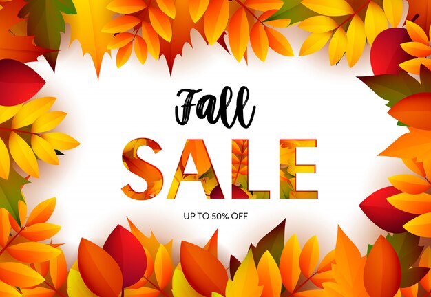 Fall sale retail banner 