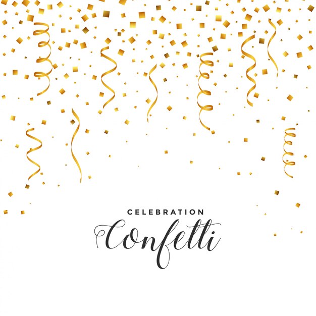 Falling confetti and serpentine background