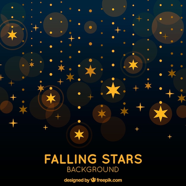 Free vector falling golden stars background