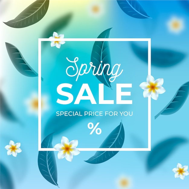 Free vector falling leaves blurred spring sale