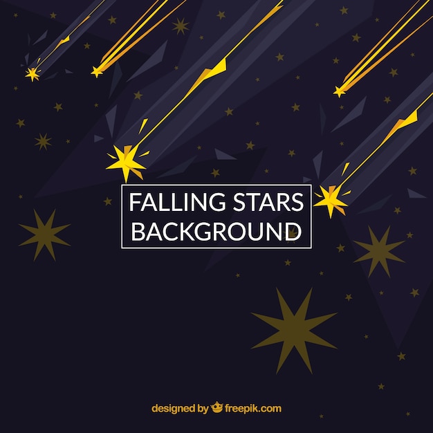 Free vector falling stars flat background