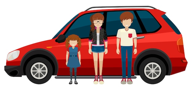 Family and car