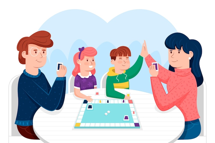 Free Vector family enjoying time together