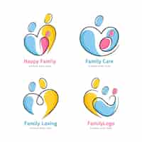 Free vector family logo collection concept