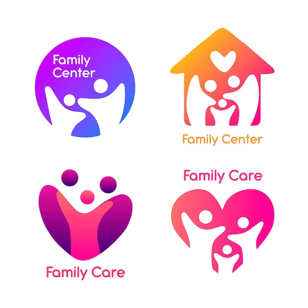 Free vector family logo collection