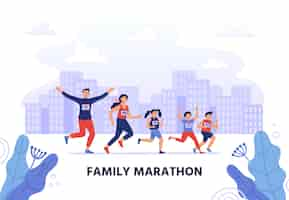 Free vector family marathon