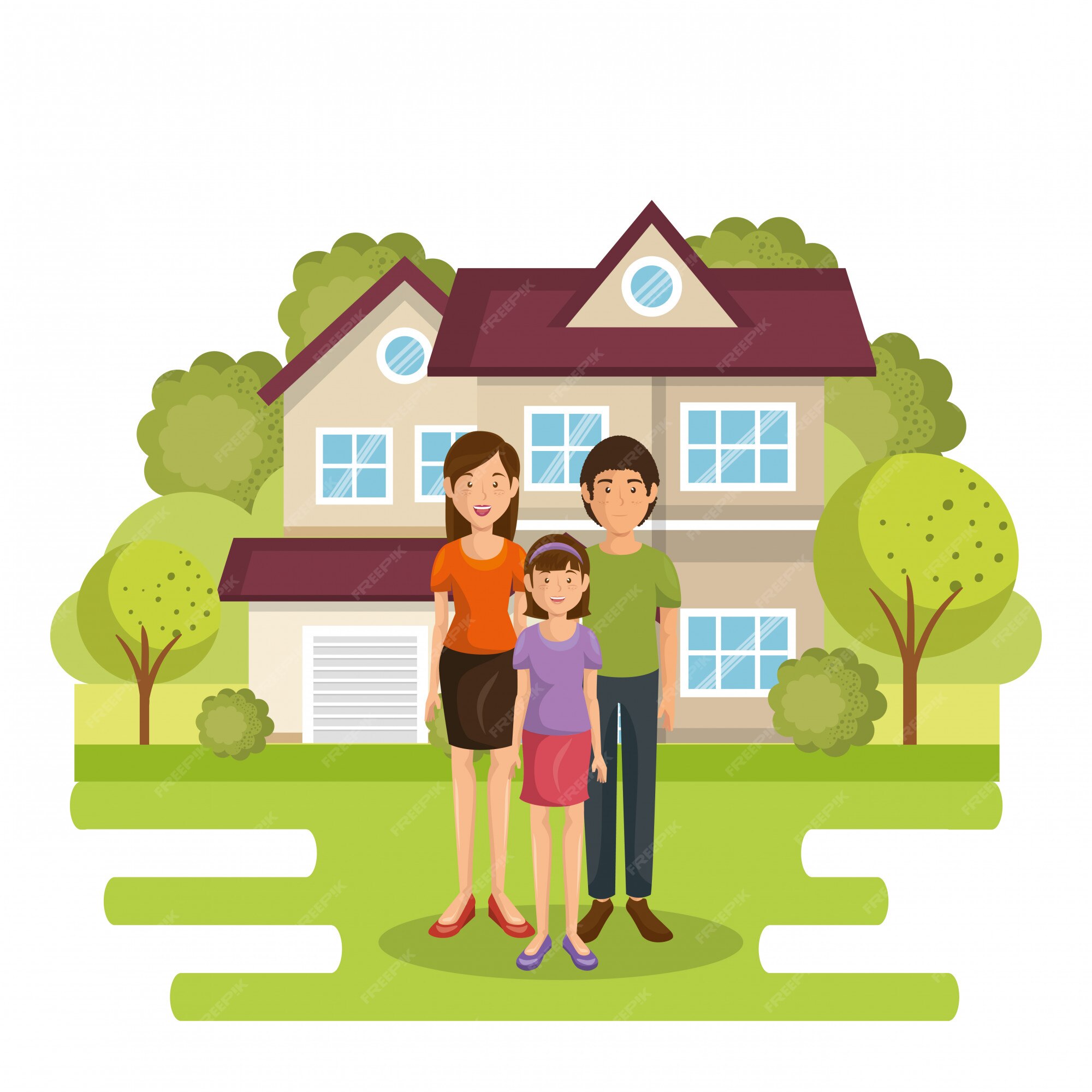 family housing clipart