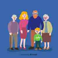 Бесплатное векторное изображение Семейный портрет