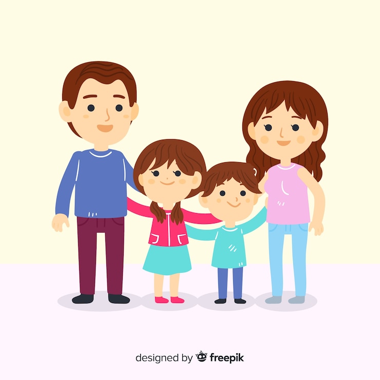 무료 Vector 가족 초상화