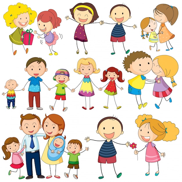 Free Vector family set