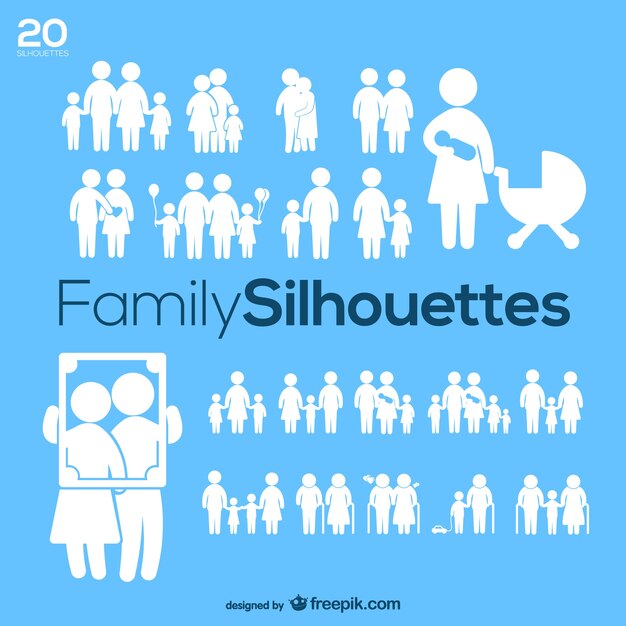 Family silhouettes pack