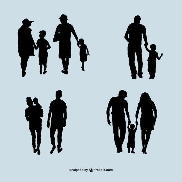 Download Free Family Silhouettes Svg Dxf Eps Png House Vectors Photos And Psd Files