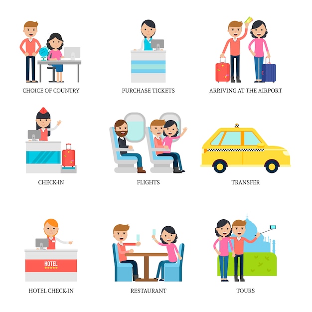 Free vector family vacation infographic concept