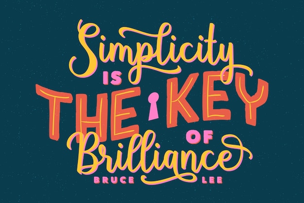 Lettering citazioni di design famoso