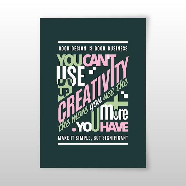 Famous design quotes typographic poster